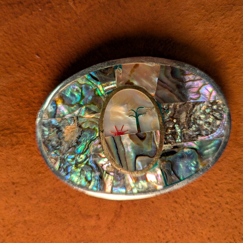 Vintage MOP Belt Buckle