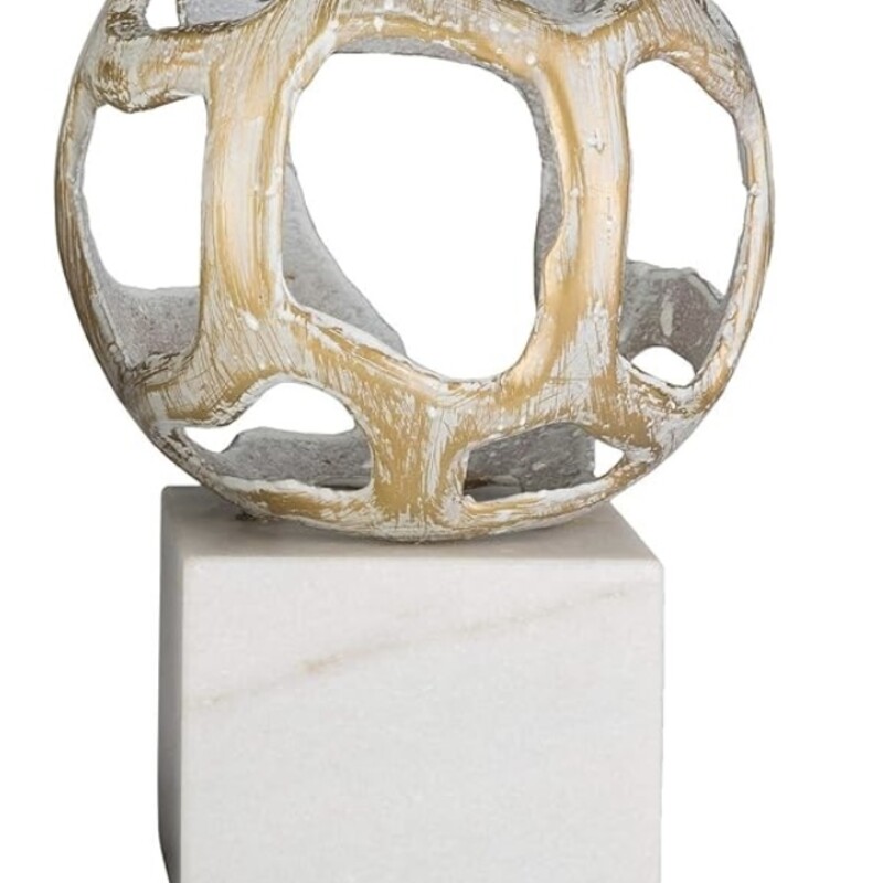 Surya Ceramic Open Orb On Marble Block
Tan White Size: 7 x 10.5H
Retails: $58+