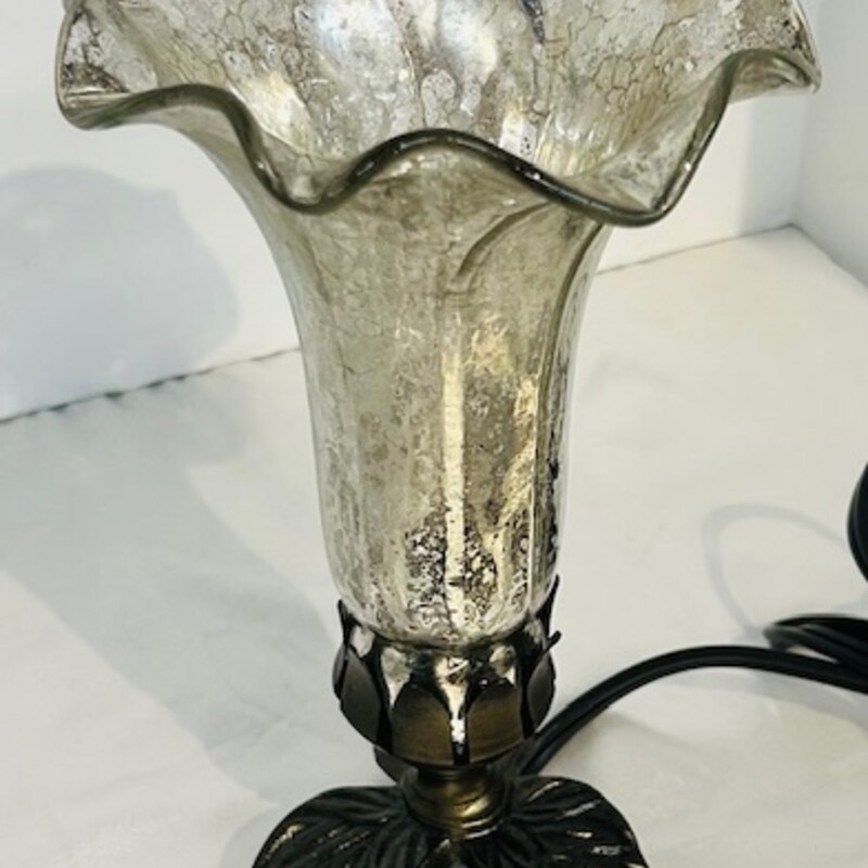 Tiffany Style Tulip Glass Upright Lamp
Silver Bronze Size: 4 x 8.5H