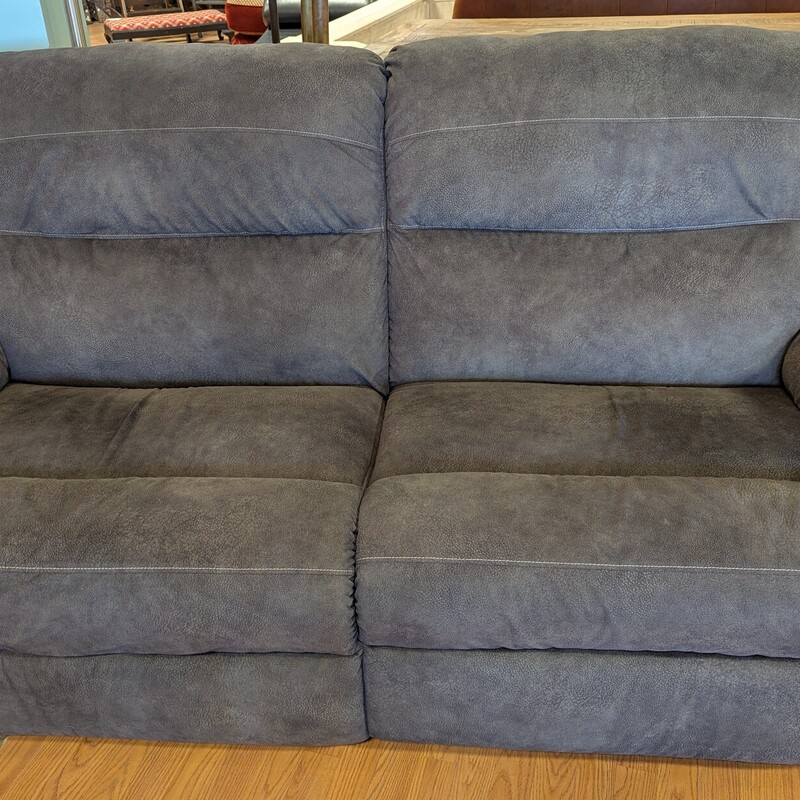 Bolzano Double Recliner, Gray, Wall Hugger 74in w 36in d 38in h Seat Depth22in