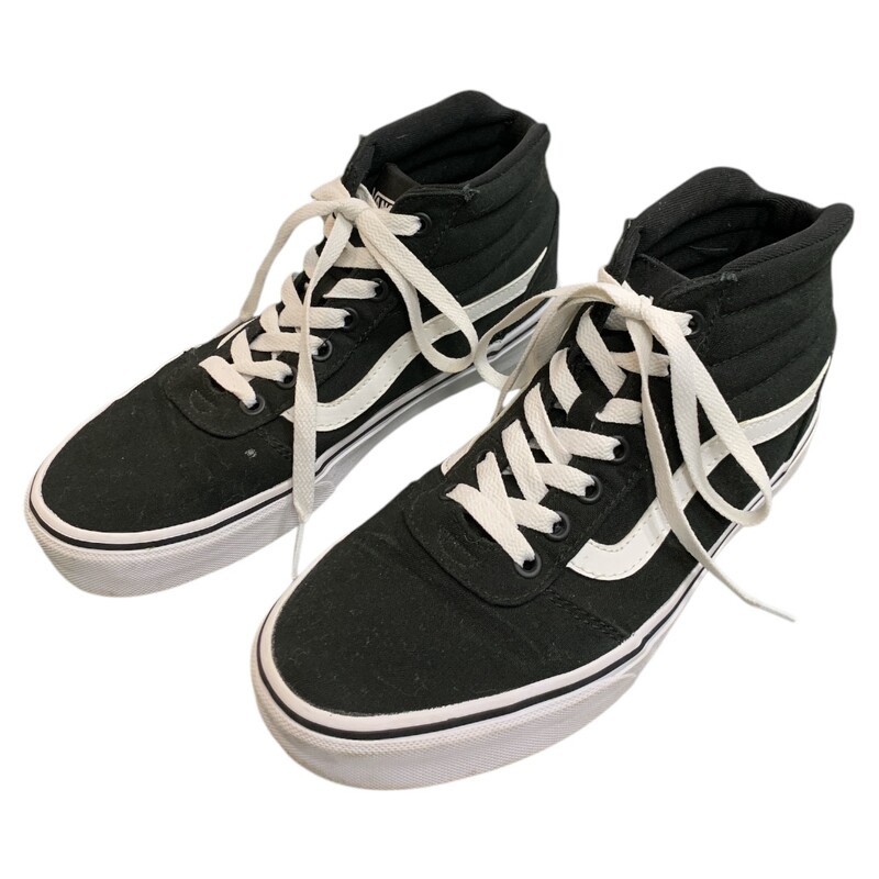 Vans High Top, Blk/whit, Size: 8