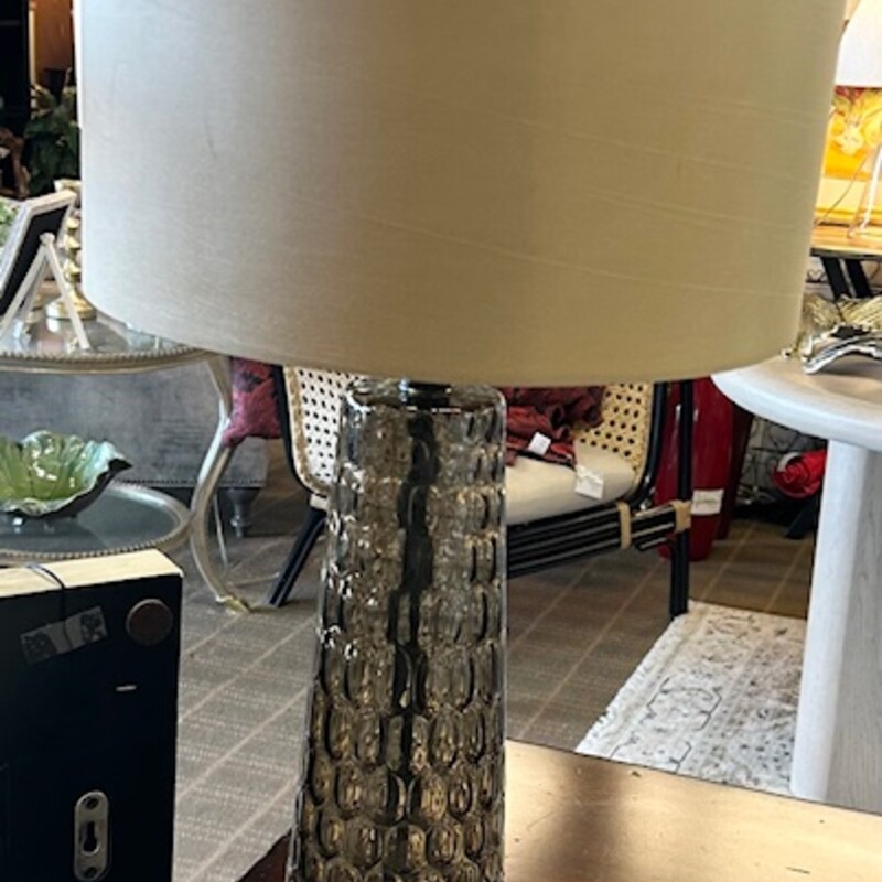 Dimpled Glass Lamp
Black and Tan
Size: 14x26H