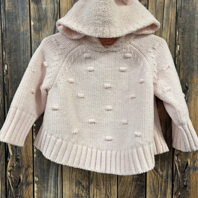 Fuzzy Pink Hoodie, Size: 12-18m