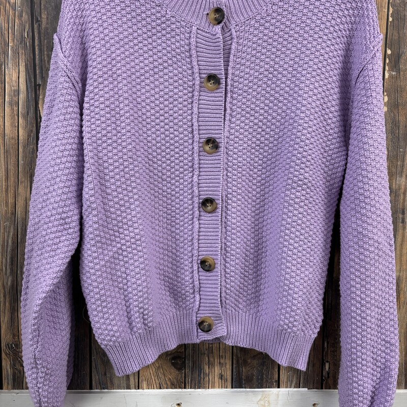 Purple Sweater W Buttons, Size: S