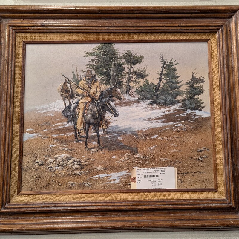 Carl Seyboldt Mtn Man, Original, Framed 24in x 28in