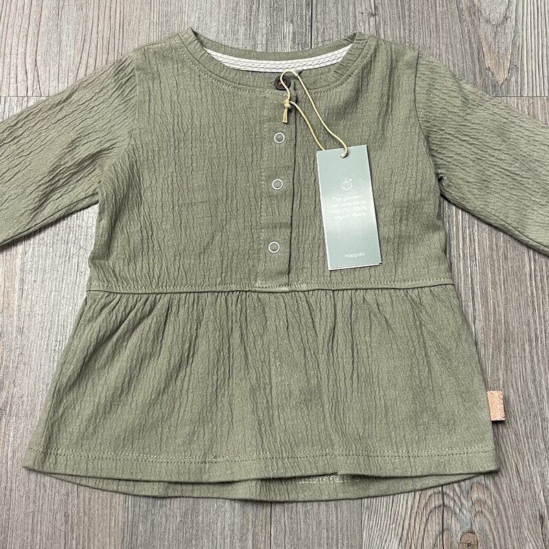 Noppies Dress LS, Vetiver, Size: 1-2M
NEW!