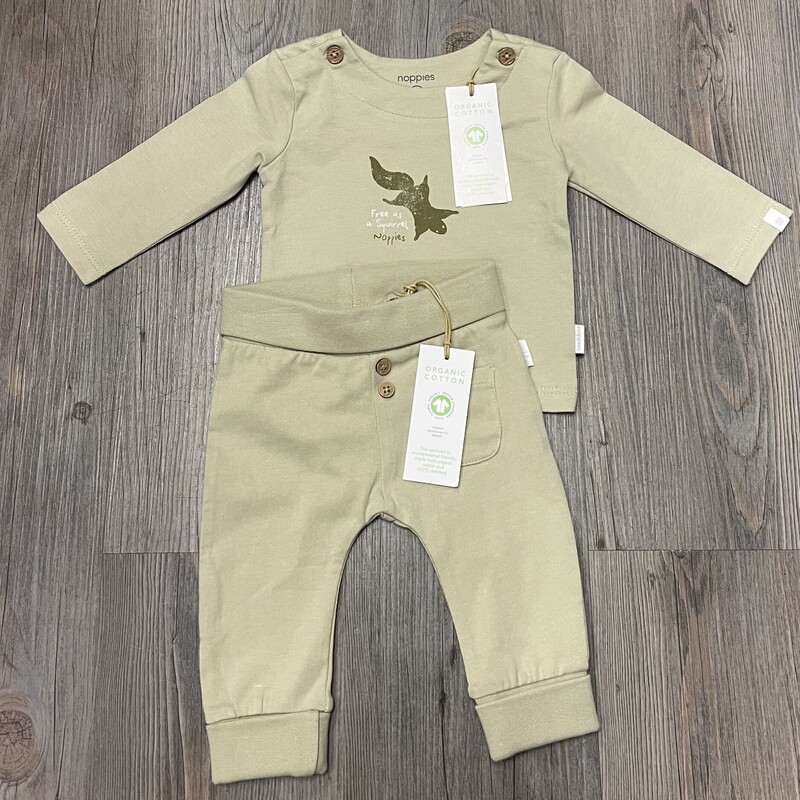 Noppies Clothing Set, Moss Gray Size: 1-2M
NEW!