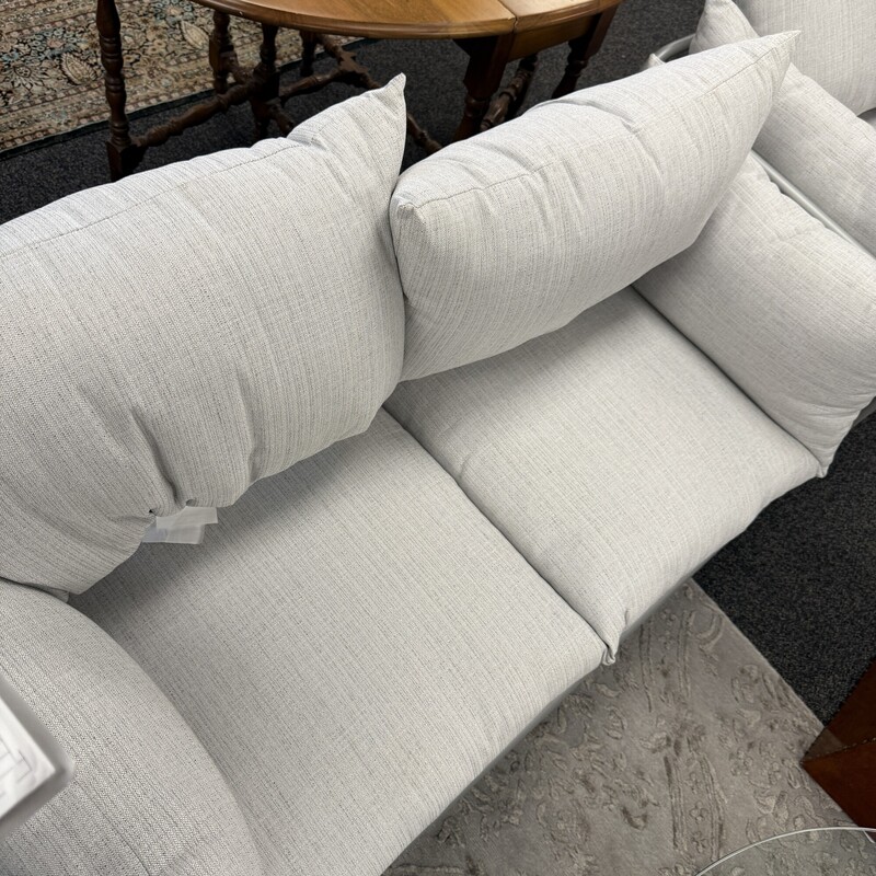 Duraseason Settee, Metal Frame with Cushions and Pillows