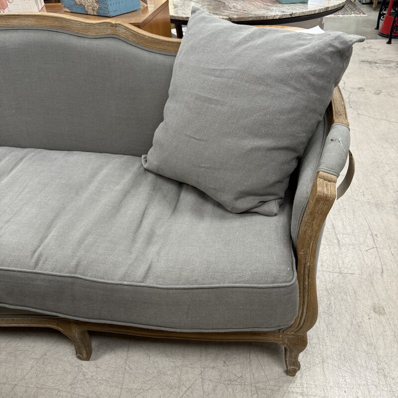 Ballard Designs Sofa, Gray Upholstered<br />
Size: 85in