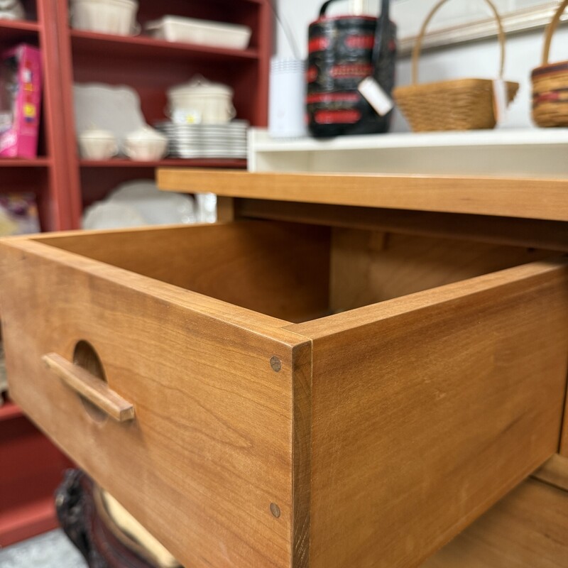 John Kelly 6-Drawer Fatboy Highboy, Cherry Wood, from the J1 Series Collection, designed in 1992. Could use some wood oil to bring out the shine.
Size: 38x22x47