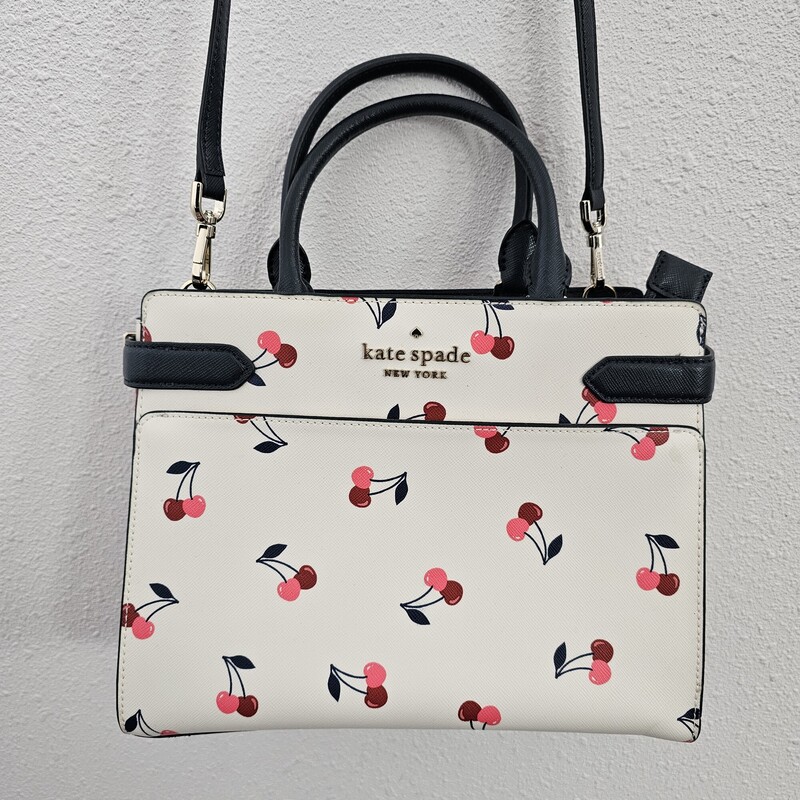 Kate Spade Cherries, WhtNvy, Size: Tophandle