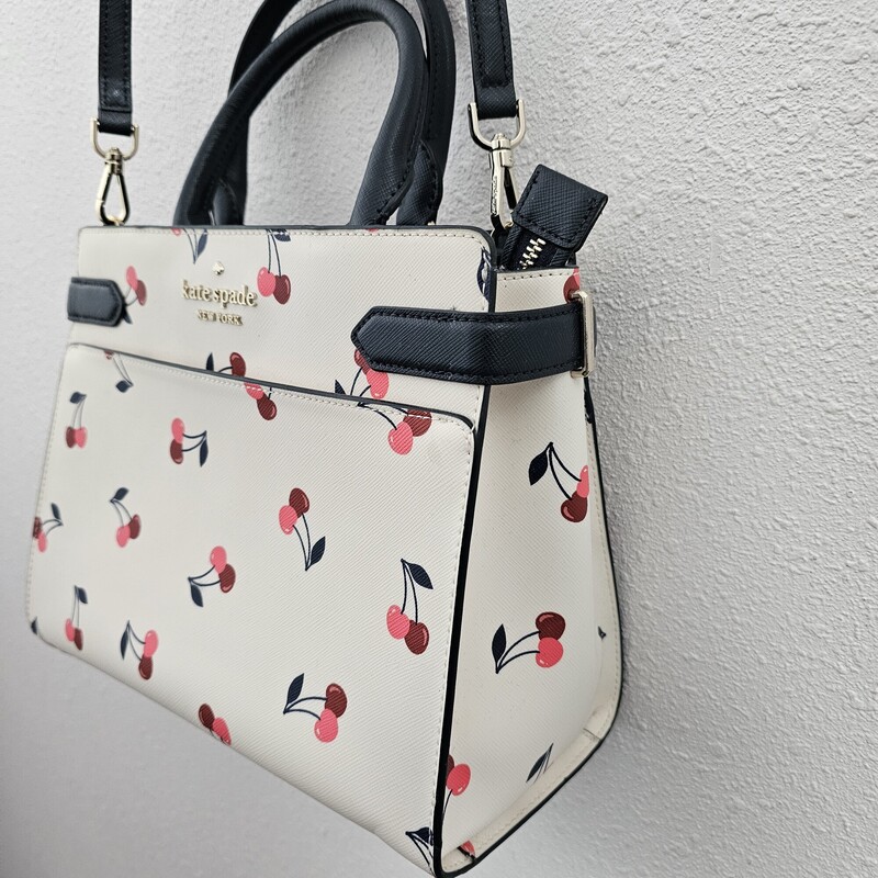 Kate Spade Cherries, WhtNvy, Size: Tophandle