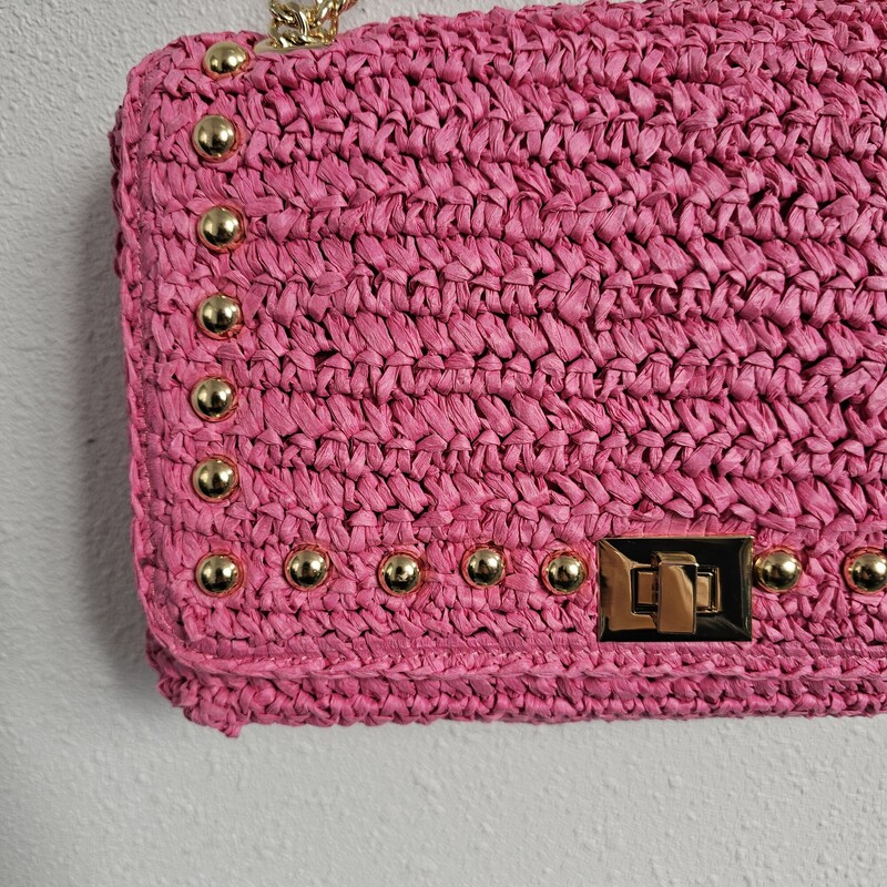 INC Raffia, Pink, Size: Crossbody