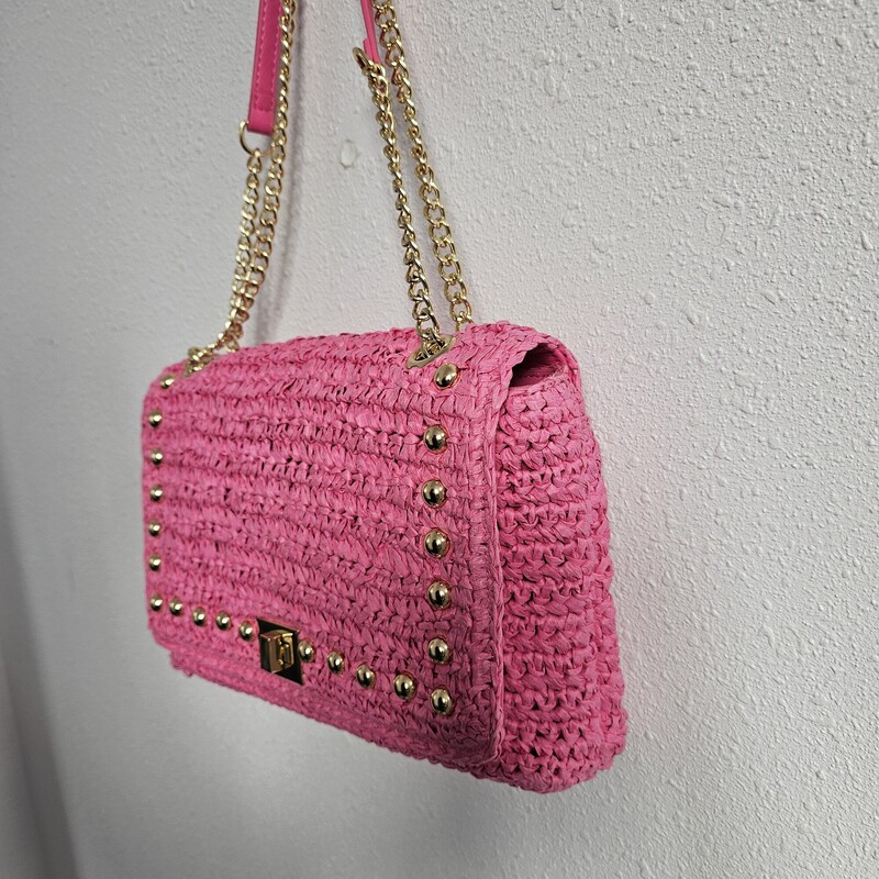 INC Raffia, Pink, Size: Crossbody