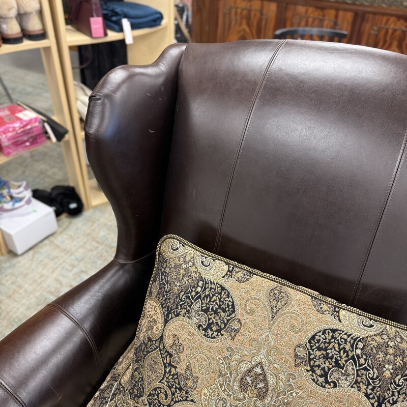 Tommy Bahama Leather Studded Chair by Lexington Furniture, Brown. Barely used and in pristine condition. Retails for over $3000!