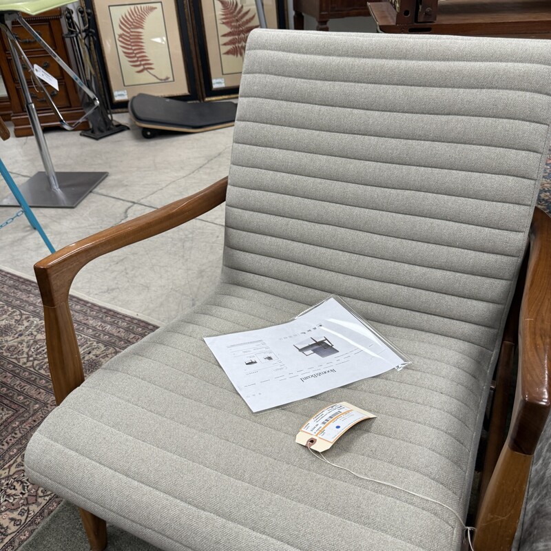 Room & Board `Callan` Chair, Gray Upholstered. Sold AS IS, has scuffs on the wood frame. Retails for $1,799!