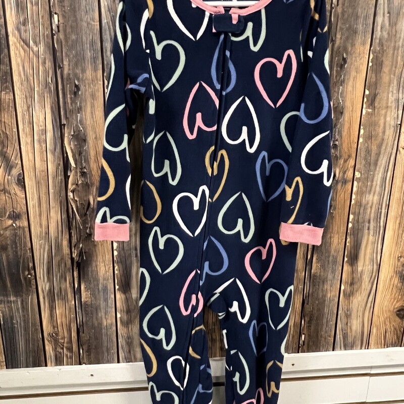 BLUE HEART PJS, Size: 5T