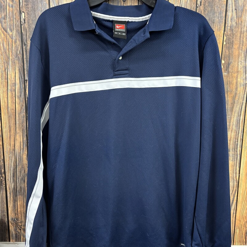 Navy White Nike Long Sleeve, Size: S