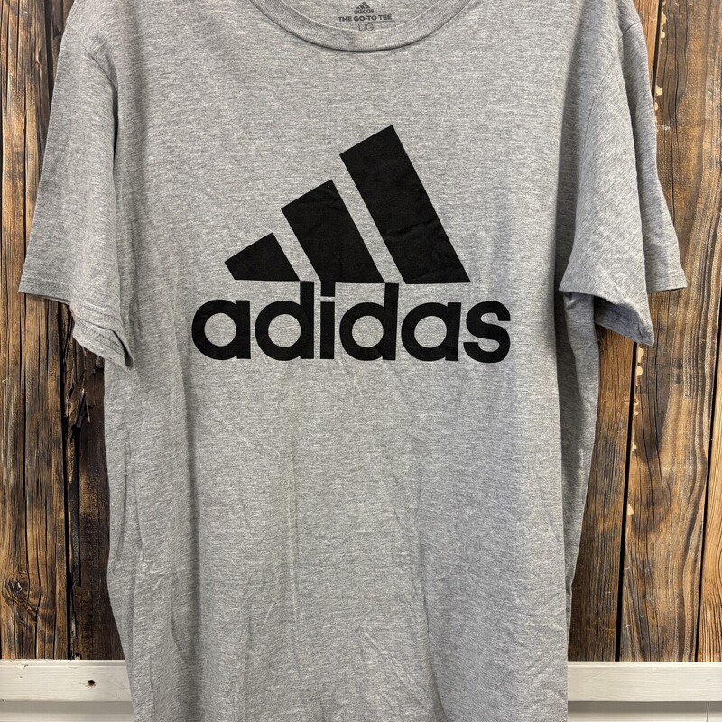 Gray Black Adidas Shirt, Size: L