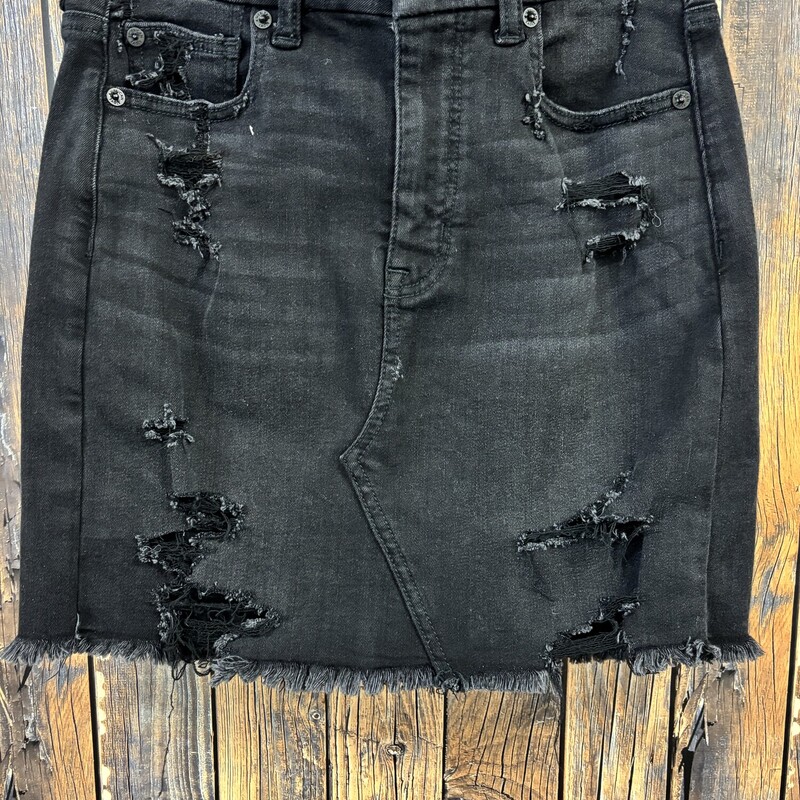 AE Ripped Black Skirt, Size: 2