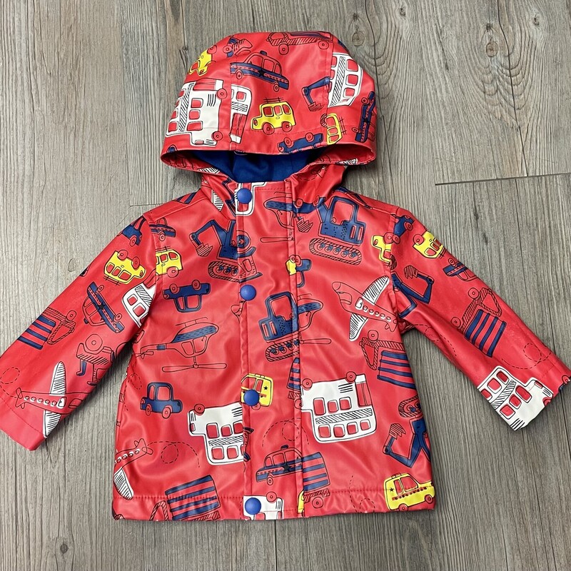 Joe Fresh Lined Rain Jacket, Red, Size: 3-6M