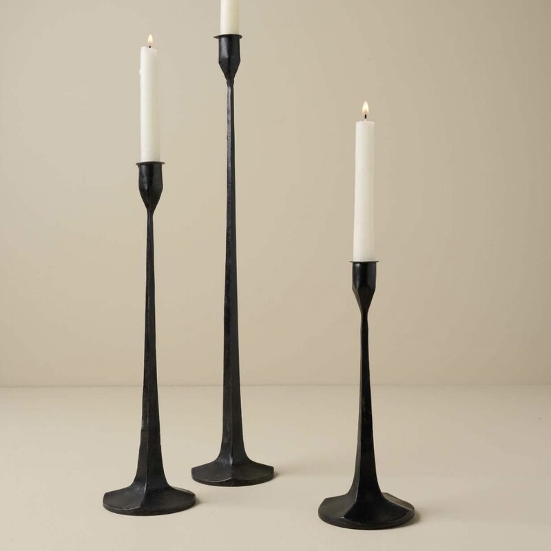 Magnolia Gatecrest Taper Candleholder
Black Size: 3 x 17H
Retails: $30
2 coordinating candle holders sold separately