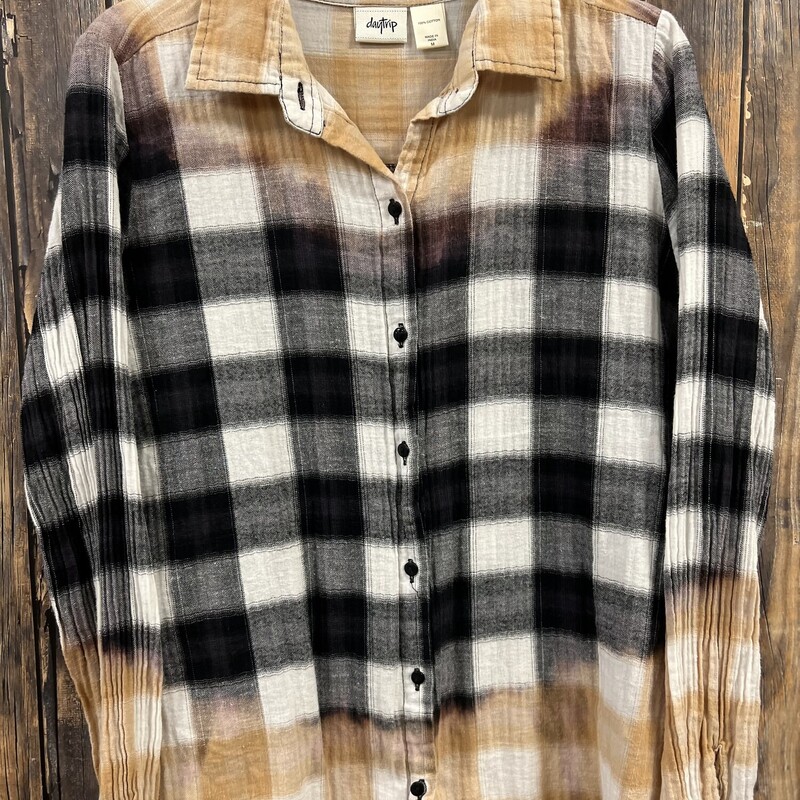 Gold/black Plaid Day Trip, Size: Med