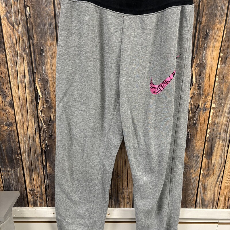 Gray Black Nike Sweatpant, Size: XL