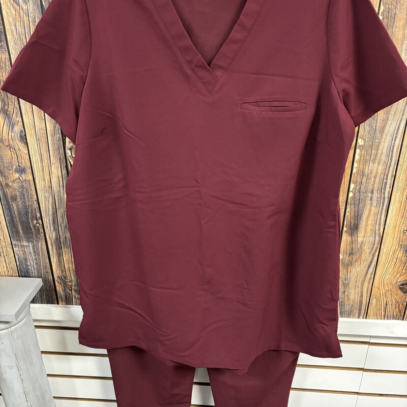 Maroon Maternity Scrubs, Size: S