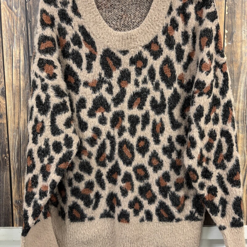 Animal Print Sweater, Size: L