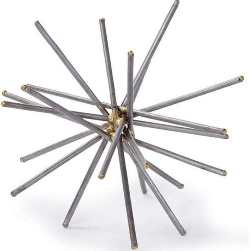 Regina Andrew Spike Ball
Silver and Gold
Size: 6x6H