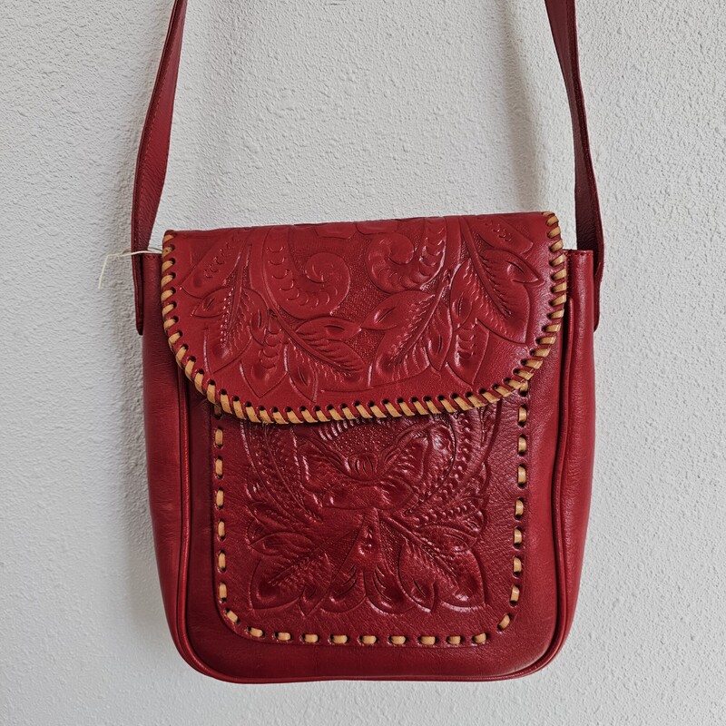 Alexis David Tooled, Red, Size: Crossbody