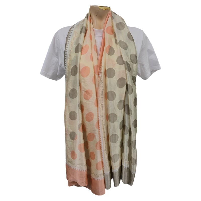 Follow Your Heart Scarf, Peach/mu, Size: O/S