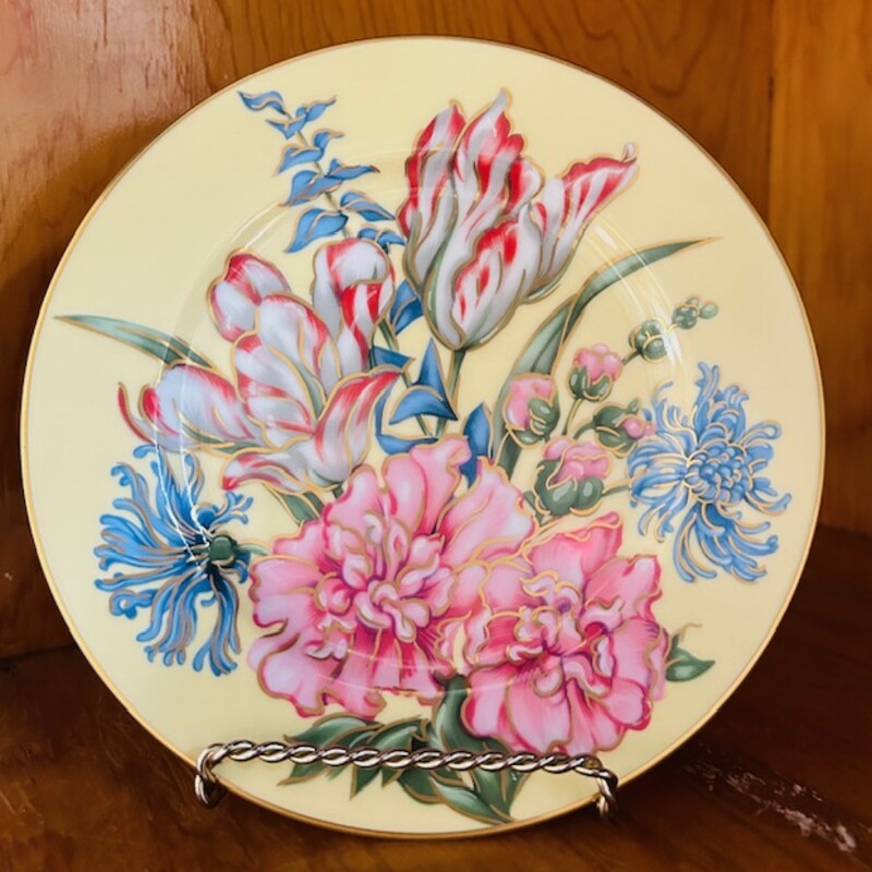 Fitz & Floyd Floral Plate
Yellow Pink Green Blue Size: 7.5 Diameter