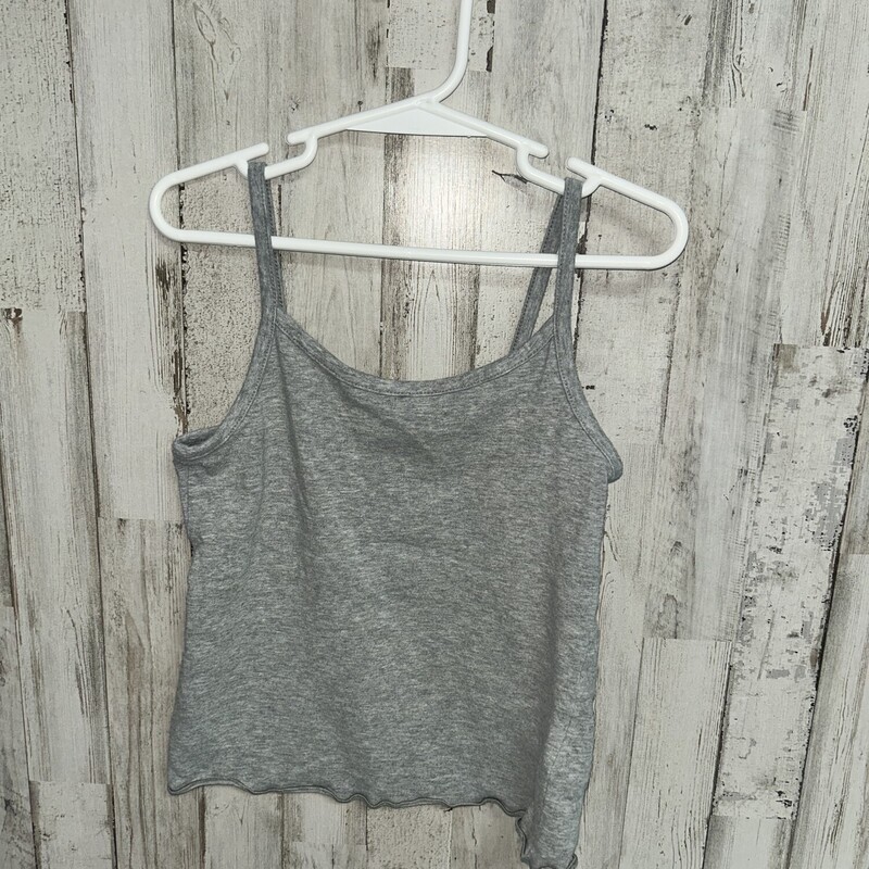 6/6X Grey Ruffle Cut Tank