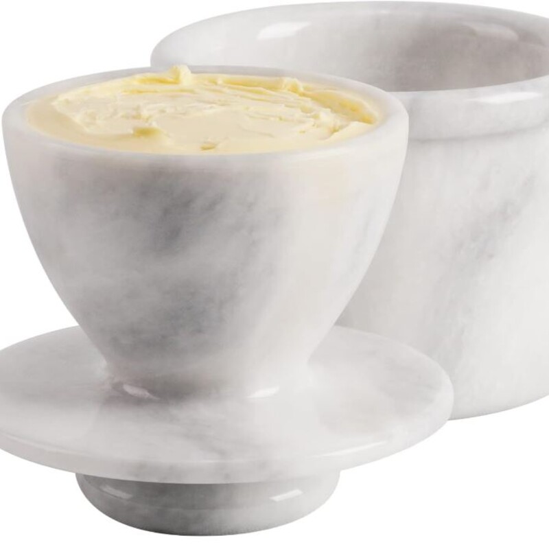 Marble Butter Bell Crock
Gray White Size: 4 x 4.5H