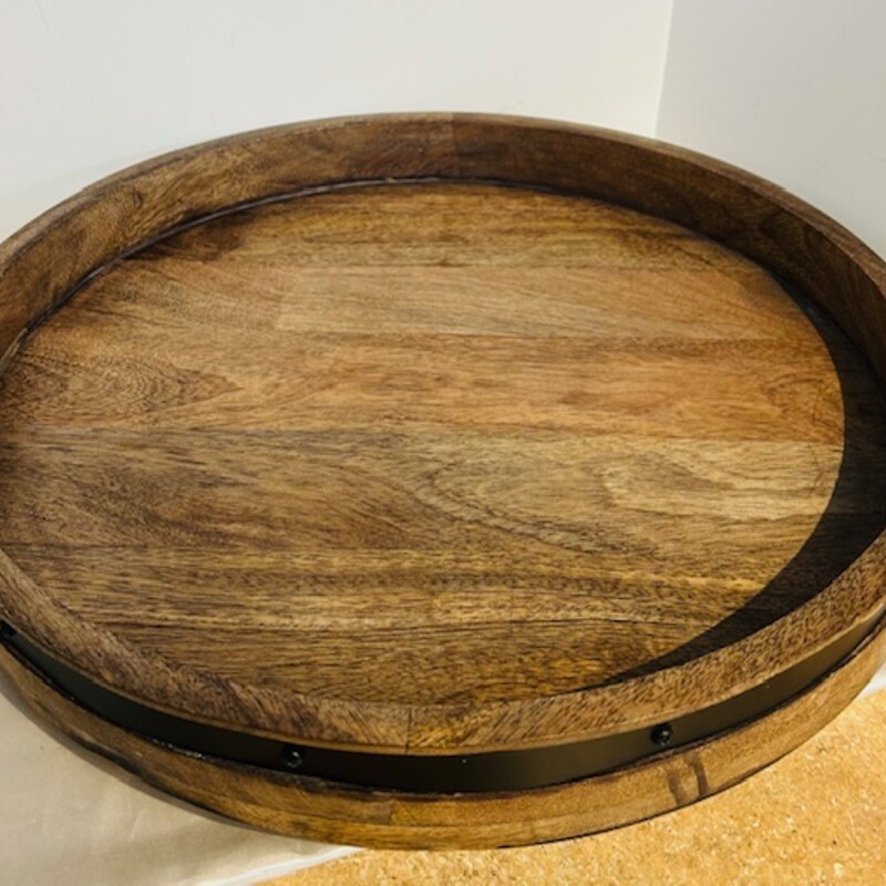 Wood Metal Lazy Susan
Brown Black Size: 17.5 x 3H