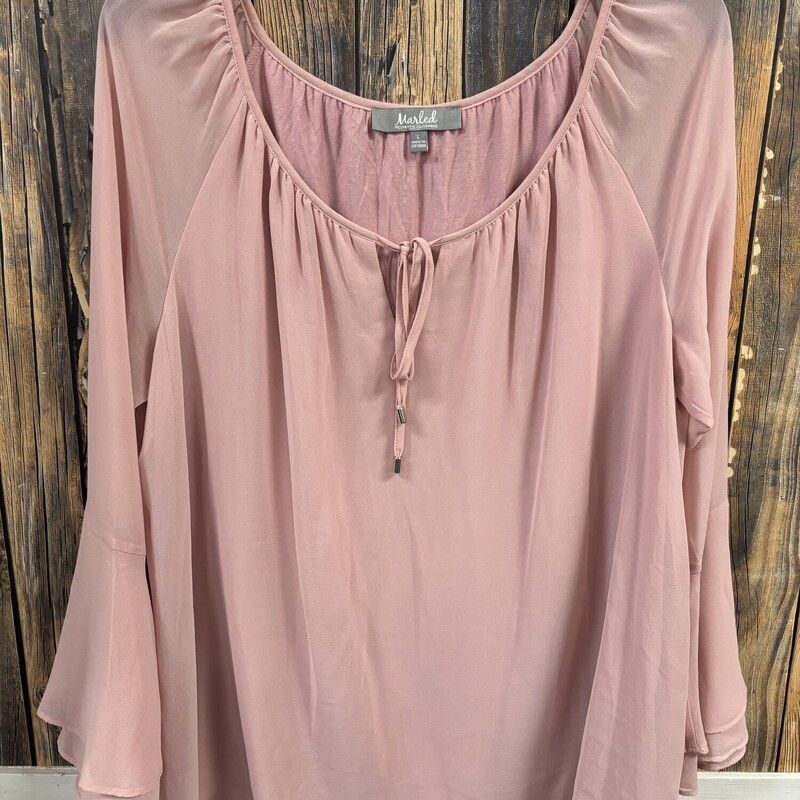 Pink Flowy Shirt, Size: L