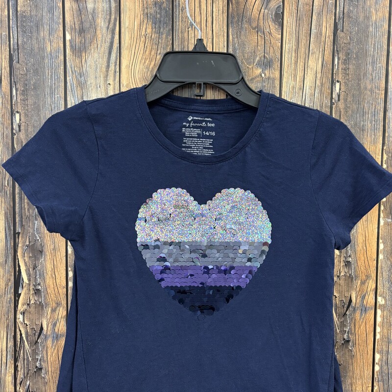 Sequin Heart Shirt, Size: 14/16