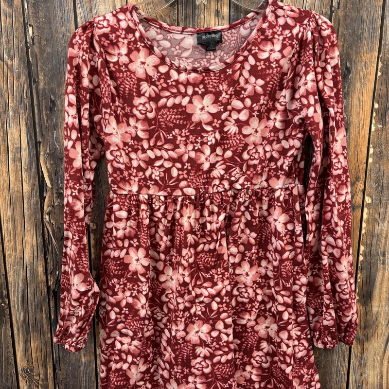 Red Flower Flowy Shirt, Size: 12