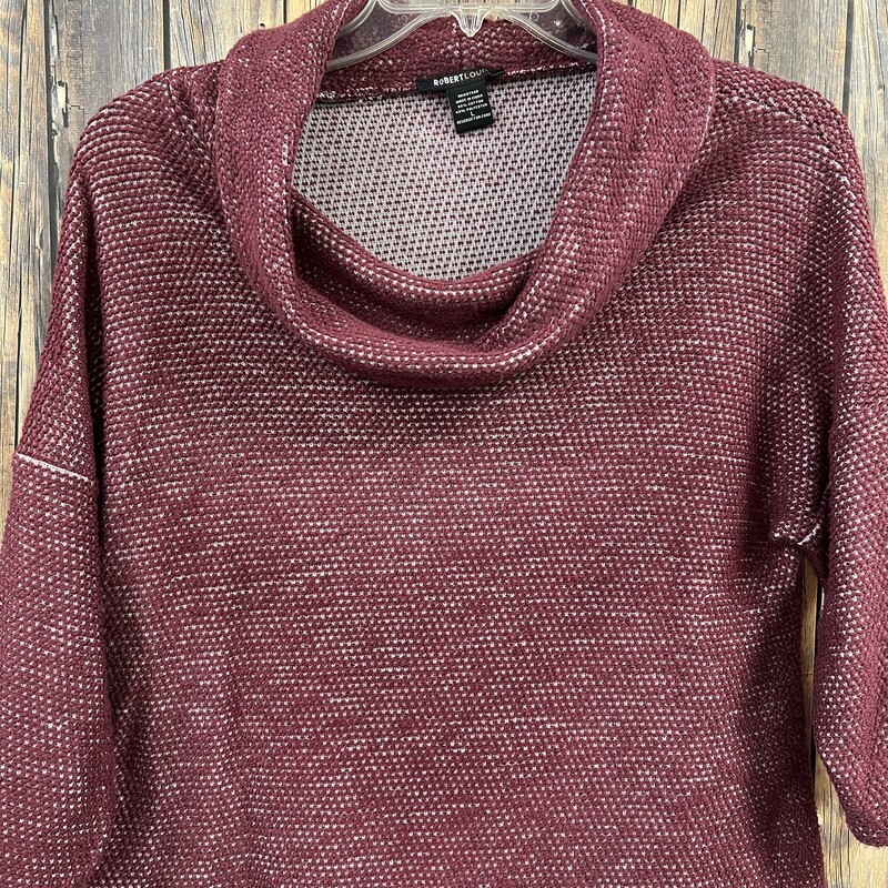 Maroon Cowl Neck, Size: Large