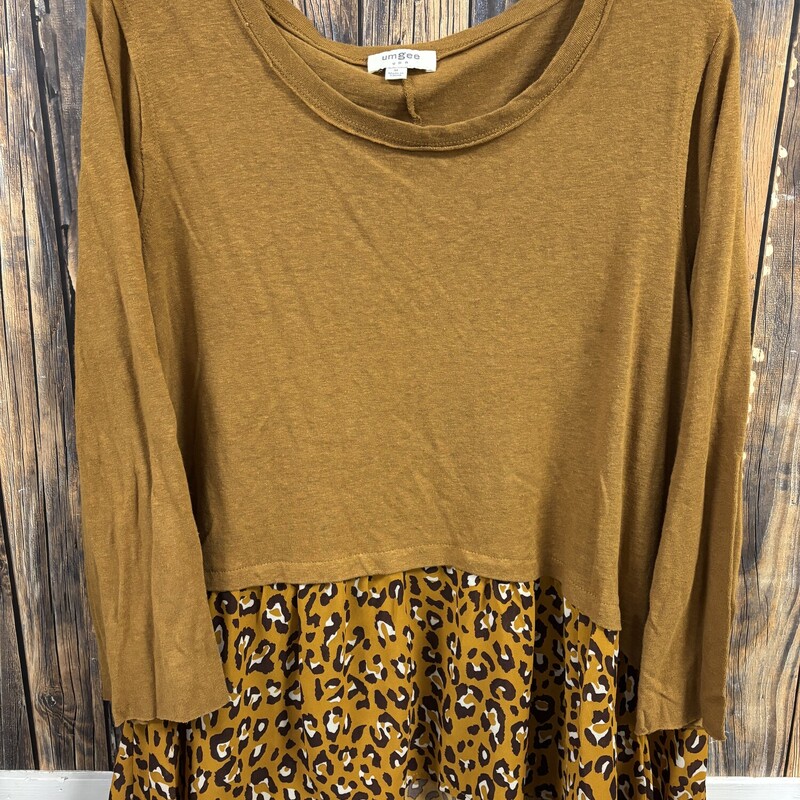 Gold Animal Print Shirt, Size: M, UMGEE