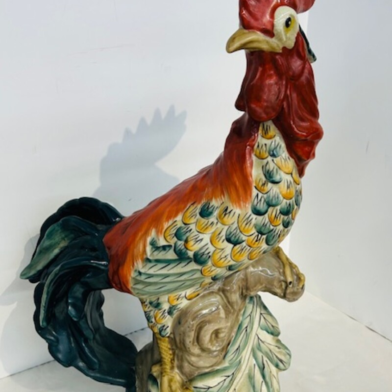 Ceramic Painted Rooster
Blue Red Multicolored Size: 13 x 18.5H