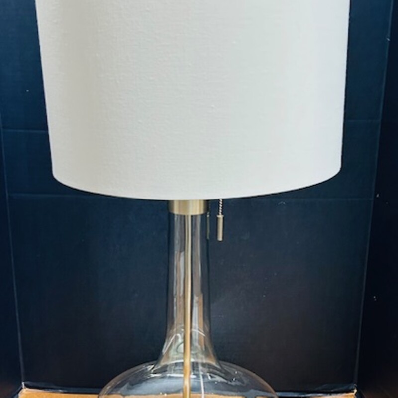 Fluted Glass Base Lamp
Clear Gold Cream Size: 12 x 29H