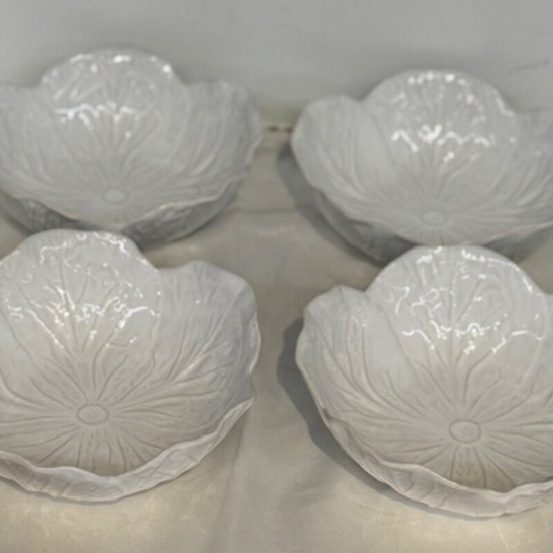 4 Sur La Table Cabbage Bowls
White
Size: 7x2.5H