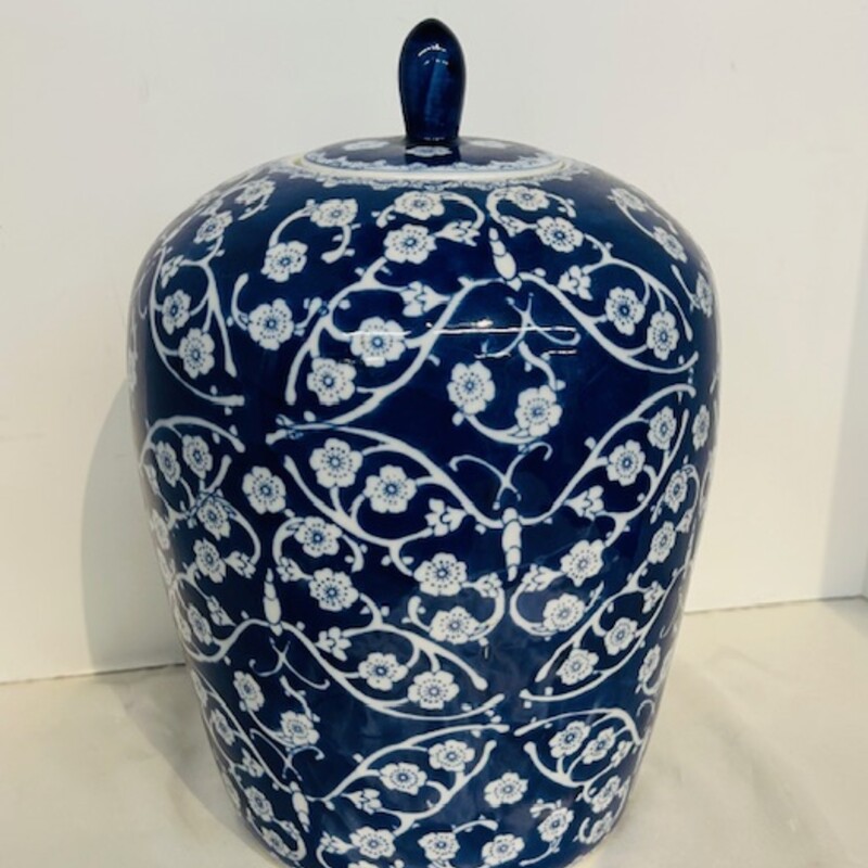 Ceramic Cherry Blossom Ginger Jar
Blue White Size: 9 x 12.5H