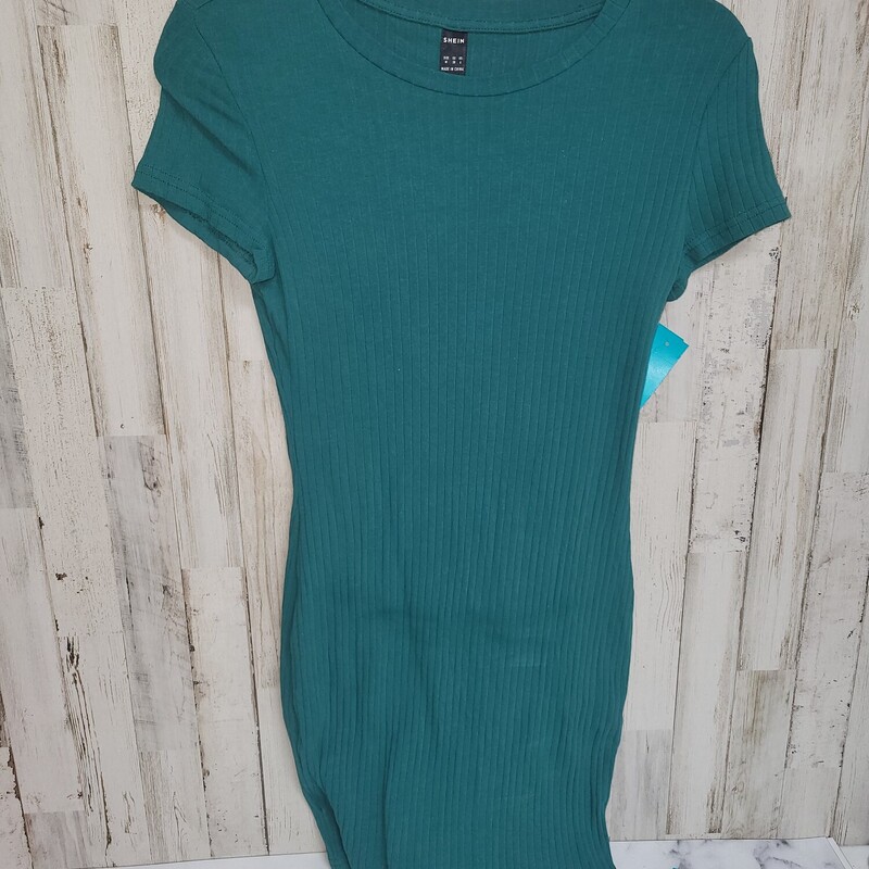 M Green Ribbed Dress