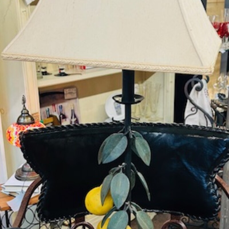 Metal Pears & Leaves Lamp
Brown Green Yellow Cream Size: 12 x 32H