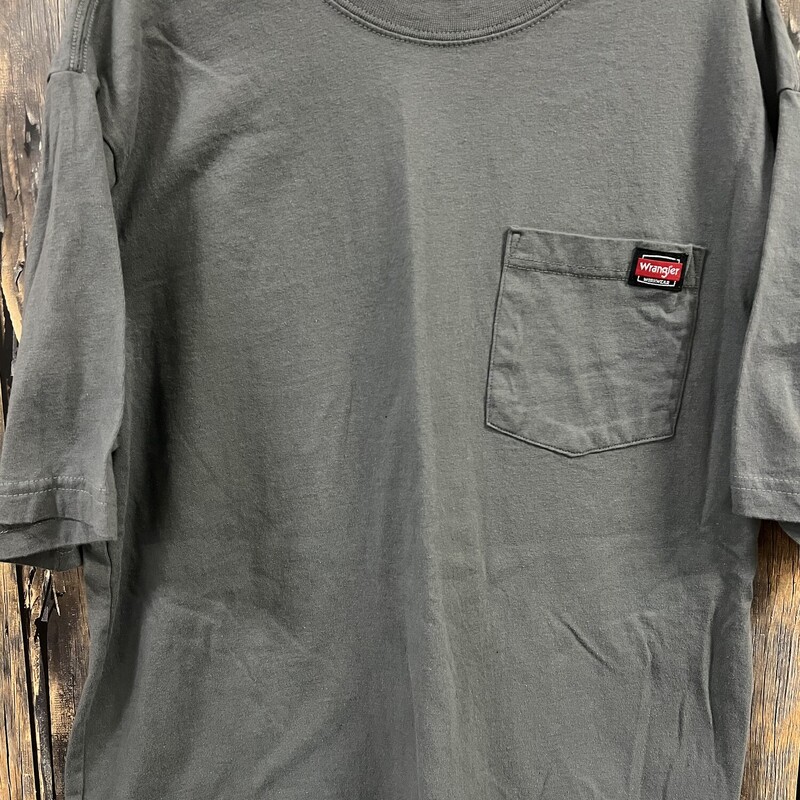 GRAY WRANGLER TEE, Size: MED