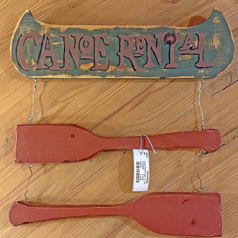 Canoe Rental Sign 17 X 15